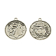 Estilo tibetano colgantes monedas de aleación X-TIBEP-Q043-166-RS-1
