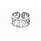 メンズアイアンカフフィンガー指輪  オープンリング  カドミウムフリー＆鉛フリー  アンティークシルバー  usサイズ5 1/4(15.9mm) RJEW-N029-029-1