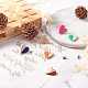 Fashewelry 10 paio di orecchini a bottone in resina trasparente a 10 colori e legno DIY-FW0001-08-5