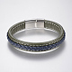 Bracelets en cuir tressé BJEW-H561-07-2