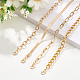ANATTASOUL 4Pcs 4 Style Alloy Curb & Cable & Paperclip & Herringbone Chain Bracelets Set for Men Women BJEW-AN0001-13-7