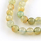 Dyed Faceted Round Natural Peacock Agate Beads Strands G-S127-8mm-01-1
