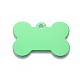 ペットモチーフアルミペンダント  空白タグのスタンプ  骨  春の緑  25x38x1mm  穴：3mm ALUM-I002-06B-1