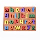 木製の子供のdiyのビルディングブロック  学習と教育のためのおもちゃ  アルファベット  ミックスカラー  30x23x1.5cm  26個/セット DIY-L018-20-1