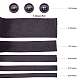 平らな弾性ゴムコード/バンド  ウェビング衣類縫製アクセサリー  ブラック  20x0.5mm  5メートル/セット EC-SZ0001-05-2