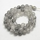Natural Gemstone Cloudy Quartz Faceted Round Bead Strands X-G-O021-8mm-03A-1