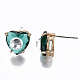 Brass Stud Earrings GLAA-S193-038A-LG-3