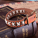 Rétro x bracelets unisexes de cordon en cuir en forme BJEW-BB16030-9