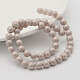 Perlas de concha redonda perlas esmeriladas hebras X-BSHE-I002-8mm-22-2