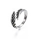 Двойное кольцо из легкого сплава с открытыми манжетами для мужчин и женщин RJEW-T009-31AS-3