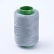 布地やDIYクラフト用品ポリエステル縫糸コード  ライトグレー  0.1mm  400m /ロール（437.44ヤード/ロール）  10のロール/袋 NWIR-WH0001-03-1