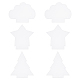 Ahandmaker 6 pièces arbre de noël et étoile et nuage panneau acrylique TACR-GA0001-03-2