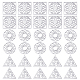 Dicosmétique 30 pièces 3 style 201 liens de estampes filigrane en acier inoxydable STAS-DC0005-52-1