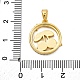 Латунные микро проложить кубического циркония подвески KK-V009-15G-01-3