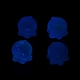 Светящиеся радужные переливающиеся акриловые бусины X-OACR-P016-06-1