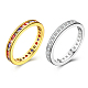 Brass Micro Pave Cubic Zirconia Finger Rings RJEW-BB20688-G-6-8