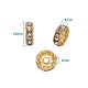 Brass Rhinestone Spacer Beads RB-TA0001-01-10