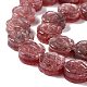 Chapelets de perles aux fraises en quartz naturel G-D475-01O-4