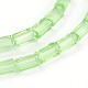 Faceted Cuboid Transparent Glass Bead Strands GLAA-J081-A02-1