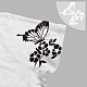 AHANDMAKER 2 Pcs Butterfly Flower Acrylic Sleeve Stencil DIY-WH0347-035-3