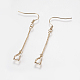 Brass Earring Hooks X-KK-I618-26G-RS-1