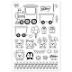 GLOBLELAND Birthday Clear Stamps Animals Train Railway Silicone Clear Stamp Seals for Cards Making DIY Scrapbooking Photo Journal Album Decoration DIY-WH0167-56-841-8