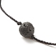 Bracelet cordon de perles rondes en pierre de lave naturelle BJEW-JB08016-4