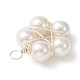 Pendenti avvolti in filo di rame con perle di conchiglia PALLOY-JF02155-02-3