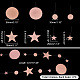Pandahall elite 3 pz 3 stile carta glitter cerchio stella ghirlanda HJEW-PH0001-50-5
