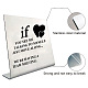 CREATCABIN Office Signs Stainless Steel Desk Decor Ornaments Heart Square Signs Inspirational Table Signs Keepsakes for Office Women Men Friends Employees Colleague 3.9 x 3.9Inch AJEW-WH0391-001-3
