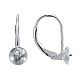 Accessoires pour boucles d'oreilles dormeuses en argent sterling plaqué rhodium X-STER-I017-084I-P-2