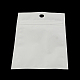パールフィルムプラスチックジップロックバッグ  再封可能な包装袋  ハングホール付き  トップシール  セルフシールバッグ  長方形  ホワイト  24x16cm  インナー対策：20x14.5のCM OPP-R003-16x24-3