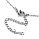 201 Stainless Steel Star Pendant Necklace with Cable Chains NJEW-Q317-03P-4