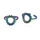 304 anillo de acero inoxidable con forma de donut. RJEW-N038-109-1