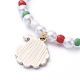 Bracelets à breloques extensibles à thème de Noël BJEW-JB05239-M-4