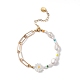 Bracelet de perles de coquillage naturel de tournesol X1-BJEW-TA00027-1