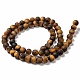 Natural Frosted Tiger Eye Round Bead Strands G-M064-6mm-02-2