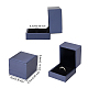 Benecreatpuレザーリングボックス  フォームマット付き  長方形  ミッドナイトブルー  6.5x6x5.4cm LBOX-BC0001-01B-2