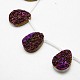 Natural Druzy Agate Beads Strands G-G562-15x20mm-05-3