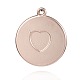 Плоские круглые с сердцем сплава подвески PALLOY-I115-28-AAA-1