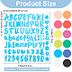 Craspire 12 Blatt 12 Farben PVC selbstklebende Etikettenaufkleber DIY-CP0008-51-2