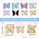 SUNNYCLUE 32Pcs 8 Colors Brass with Glass Charms KK-SC0003-58-2