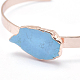 Natural Turquoise Cuff Bangles BJEW-P079-04RG-3