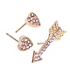 Alloy Rhinestone Stud Earrings Jewelry Sets EJEW-F121-01G-4