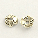 3-Petal Tibetan Style Zinc Alloy Flower Bead Caps TIBEB-R062-041-1
