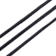 牛革レザーコード  ブレスレット＆ネックレスのための革のアクセサリーコード  ブラック  サイズ：直径約2mm X-WL-H001-3-3