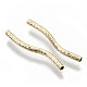 Brass Curved Tube Beads KK-R112-034B-NF-3