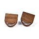 Fornituras de aretes de madera de nogal MAK-N032-010-2