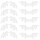 GORGECRAFT 2 Style 40PCS Leather Halloween Bat Wings DIY Crafts Bat Wing Spooky Bats Halloween Decorations for Hair Ornament & Costume Accessory (Silver) DIY-GF0005-62A-1