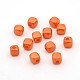 Opaque ABS Plastic Imitation Pearl Cube Beads MACR-M016-06-1